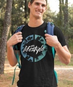 Blue Green Palms - Cotton T-Shirt