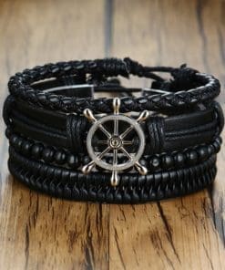 Sailor Rudder Wheel Bracelet Set