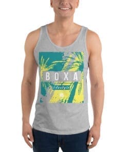 BOXA Yellow Palms – Cotton Tank Top