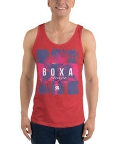 BOXA Purple Palms – Cotton Tank Top