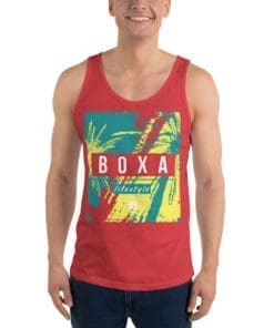 BOXA Yellow Palms – Cotton Tank Top