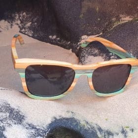 BOXA Colorway Bamboo Skateboard Wood Sunglasses