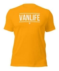 VANLIFE Tshirt Gold Yellow Front