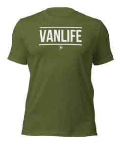 VANLIFE Tshirt Front Olive Green