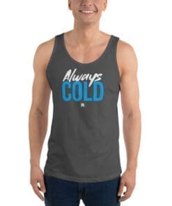 Always Cold tank top asphalt grey front