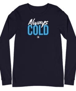 Always Cold long sleeve tee navy front