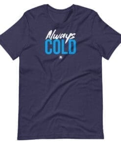 Always Cold t-shirt heather midnight navy front