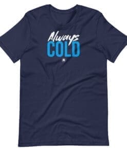 Always Cold t-shirt navy front